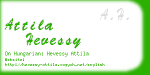 attila hevessy business card